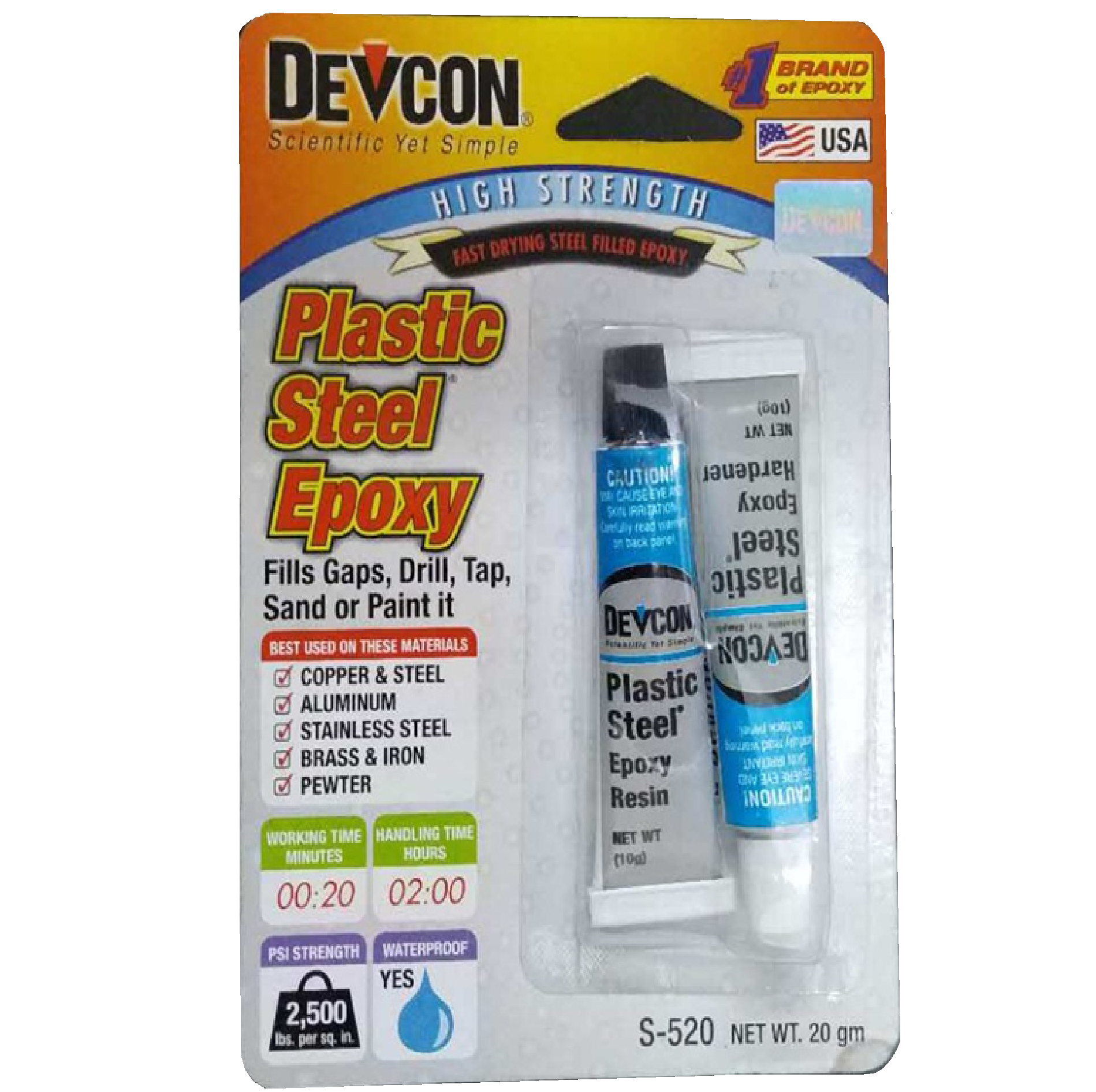 Devcon HIGH STRENGTH Plastic Steel Epoxy (S5) BLACK A+B